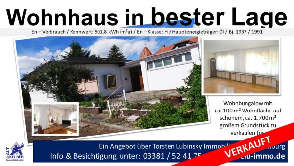 Wohnbungalow M  tzower  verkauft Wohnbungalow M  tzower  verkauft