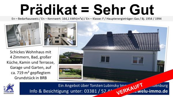 EFH Brielower Aue  verkauft EFH Brielower Aue  verkauft