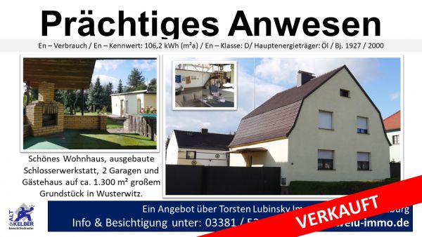 wusterwitz Haus MH  verkauft wusterwitz Haus MH  verkauft