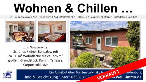 Bungalow wusterwitz  verkauft