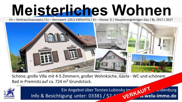 Villa Premnitz  verkauft Villa Premnitz  verkauft